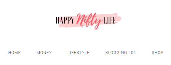 La página de inicio de Happy Nifty Life.