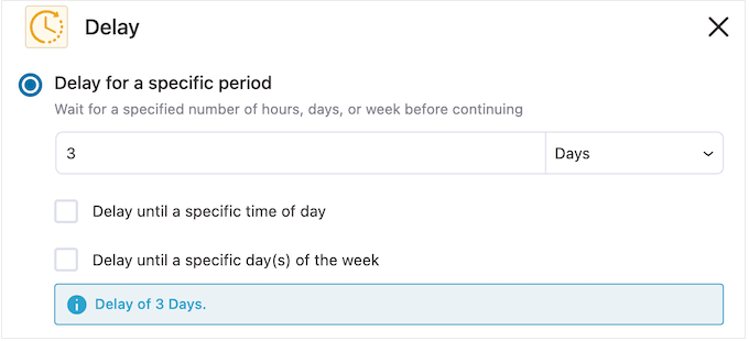 Agregar un retraso a un flujo de trabajo de automatización Adding a delay to an automation workflow