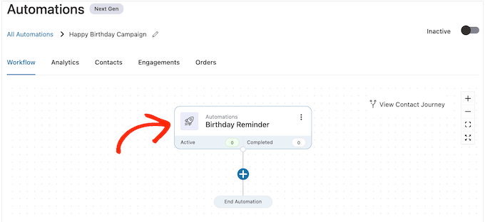 Configuración del correo electrónico automático de recordatorio de cumpleaños Configuring the automated birthday reminder email