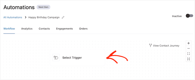 Elegir un activador de correo electrónico para una campaña de feliz cumpleaños Choosing an email trigger for a happy birthday campaign