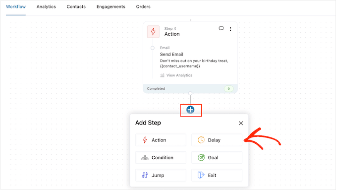 Agregar un retraso a una secuencia de correo electrónico de marketing automatizado Adding a delay to an automated marketing email sequence