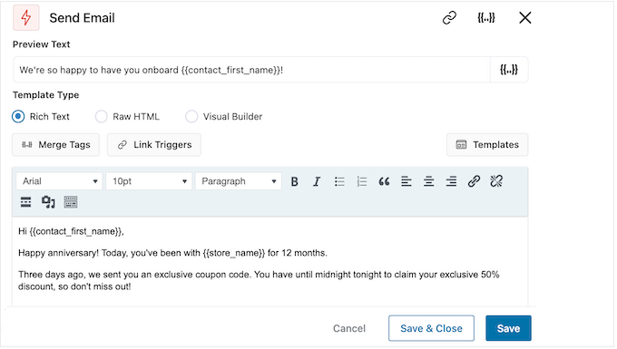 Adición de mensajes de seguimiento a una secuencia de marketing por correo electrónico Adding follow-up messages to an email marketing sequence