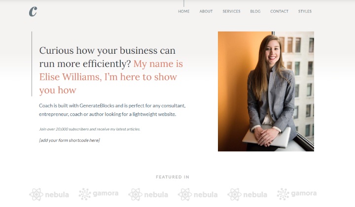 13 migliori temi WordPress per siti web di life coach e mentori 2023 5 GP LifeCoach