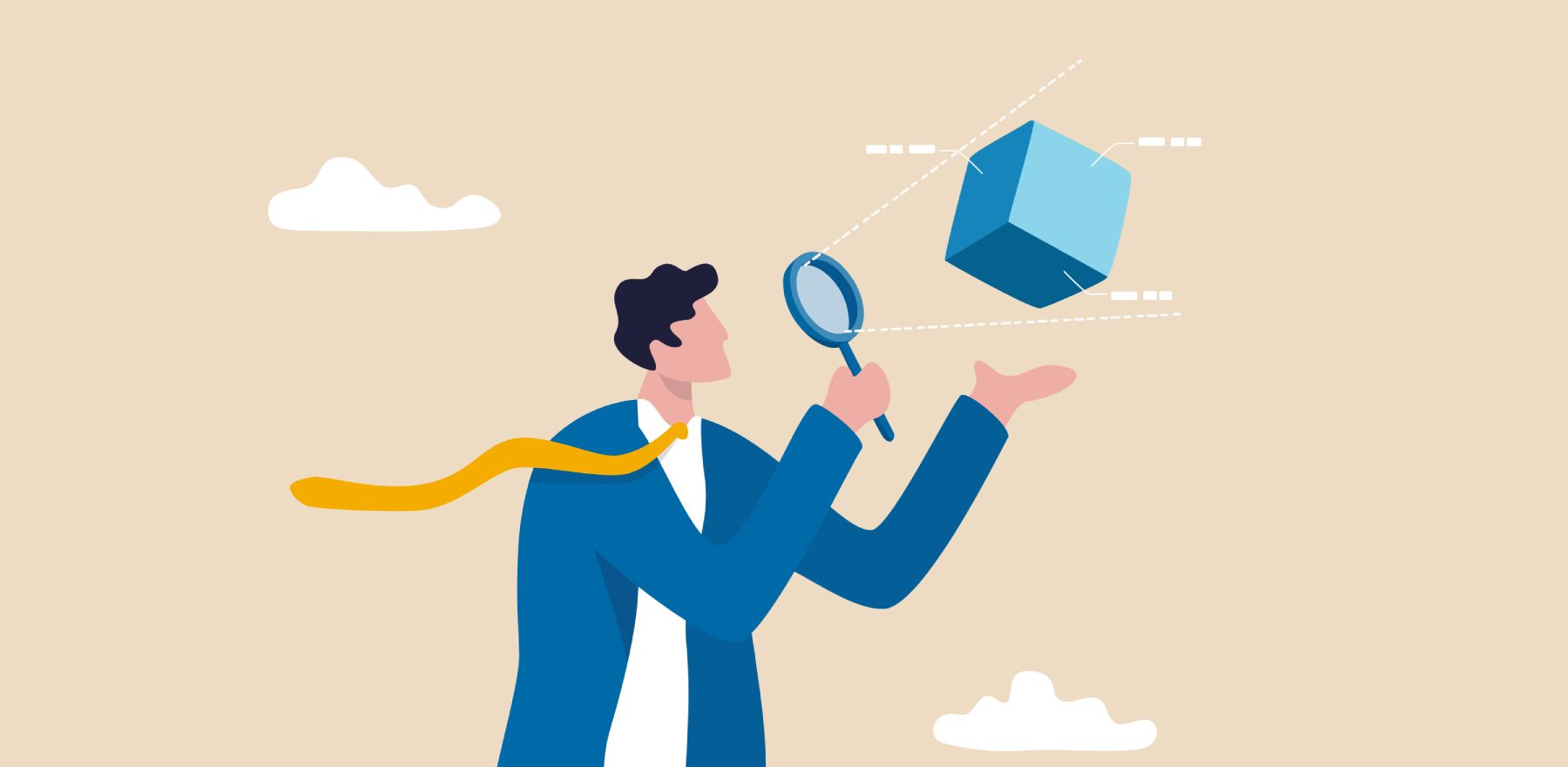 Illustrazione di ricerca di prodotti online