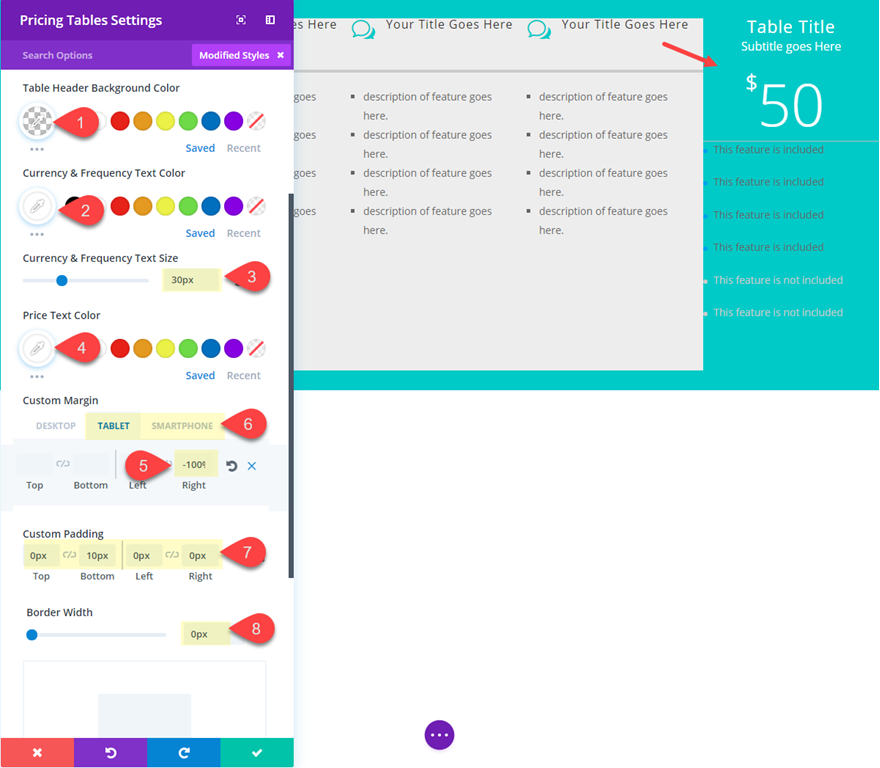 divi 水平定價表