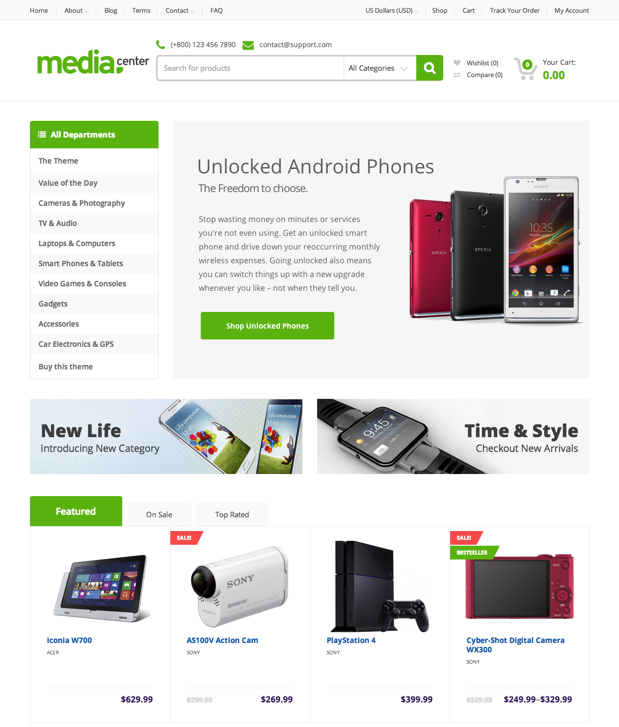 Media Center-najlepszy-motyw dla wielu dostawców-wordpress