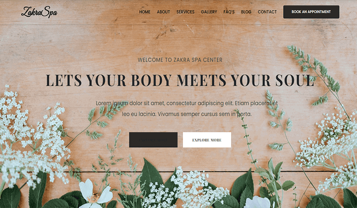 Die 16 besten WordPress-Themes für Spa- und Wellness-Websites 2023 7 zakra spa 24