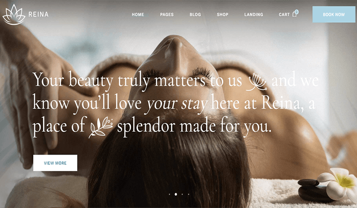 Die 16 besten WordPress-Themes für Spa- und Wellness-Websites 2023 9 reina 123