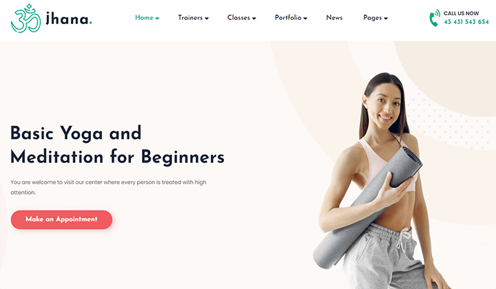 17 migliori temi WordPress per istruttori di yoga 2023 14 jhana 235