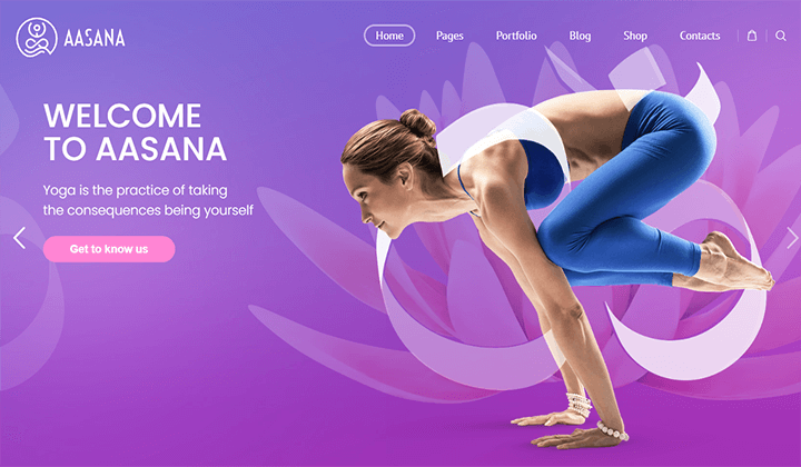 17 migliori temi WordPress per istruttori di yoga 2023 17 aasana 264