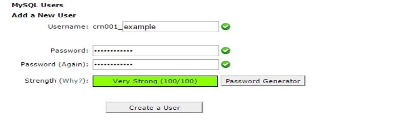 Criar usuário MySQL