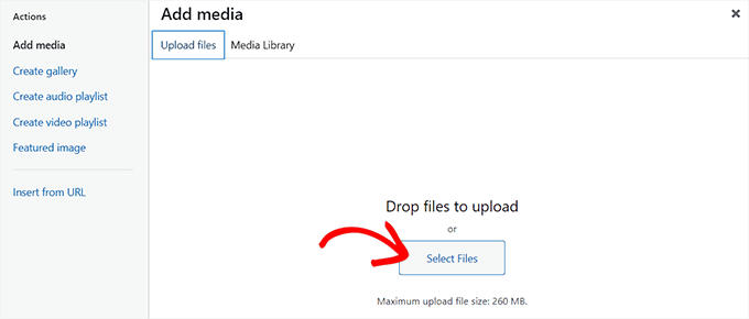 Încărcați fișierul imagine în editorul clasic Upload image file in the classic editor