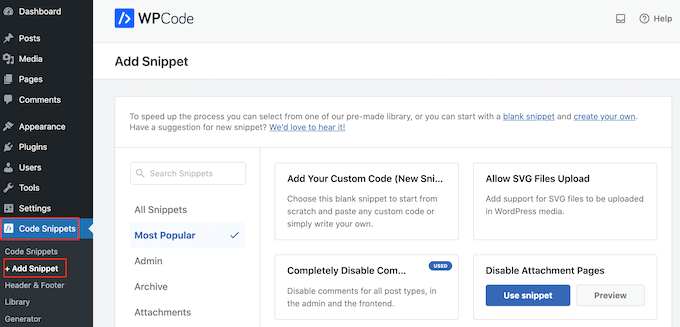 WPCode kullanarak WordPress'e özel bir snippet nasıl eklenir How to add a custom snippet to WordPress using WPCode