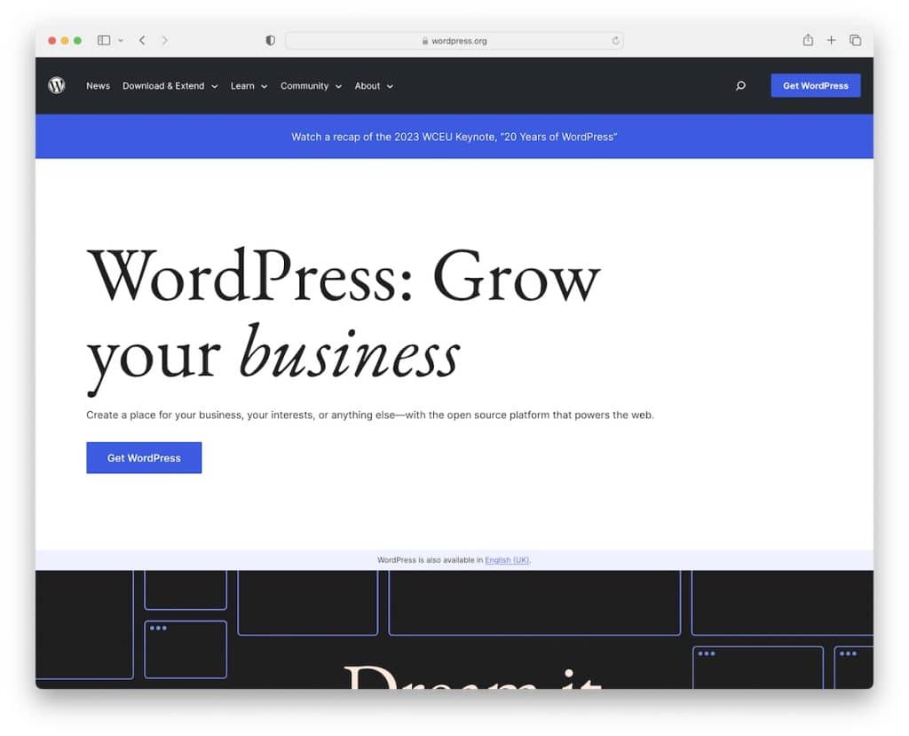 costruttore di siti web open source wordpress