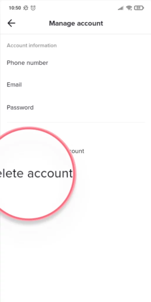 come eliminare l'account TikTok
