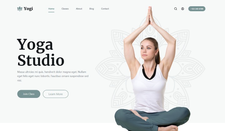 ダンスアカデミーとスタジオ向けのベストWordPressテーマ16選 12 Blocksy Yoga