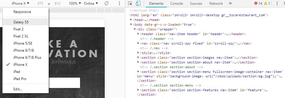 快速瀏覽 Chrome 開發工具。
