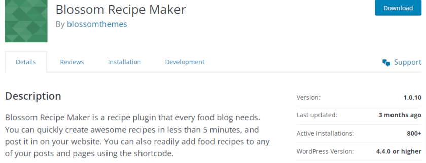 Blossom-WP-Recipe-Maker-Plugin