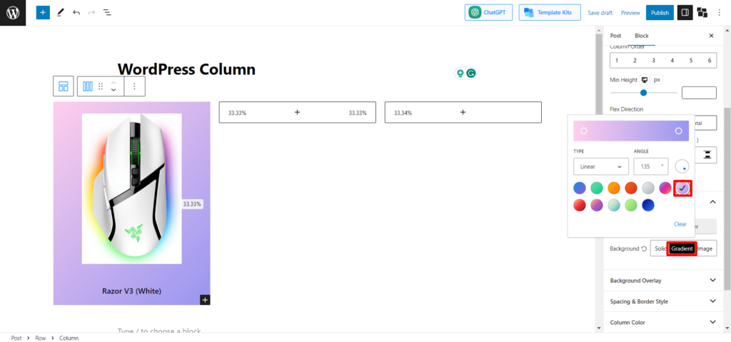 Buat Halaman Berdampak dengan Kolom WordPress: Pemula hingga Pro 19 add desired background color