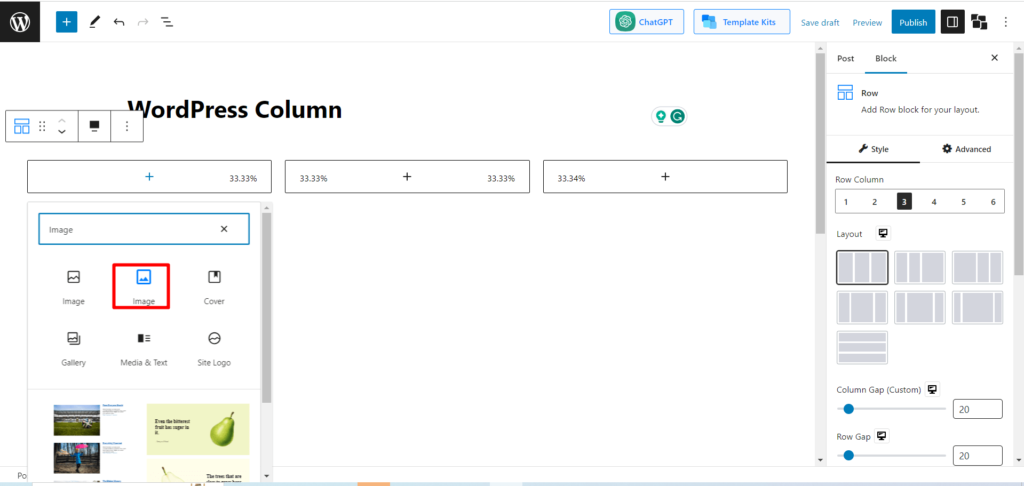 Buat Halaman Berdampak dengan Kolom WordPress: Pemula hingga Pro 14 add image block