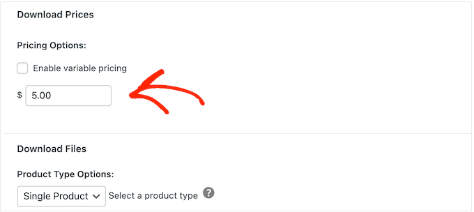 Adicionando um preço a um produto digital Adding a price to a digital product