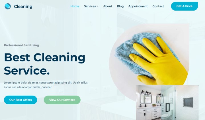 飲料水配達ウェブサイトに最適な WordPress テーマ 12 選 2023 9 Kadence Cleaning