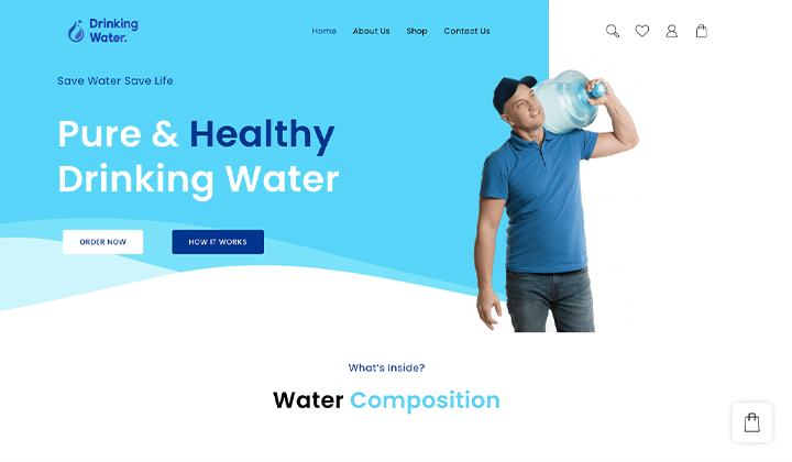 2023 年飲料水配達 Web サイトに最適な 12 の WordPress テーマ 1 Drinking Water Delivery Template