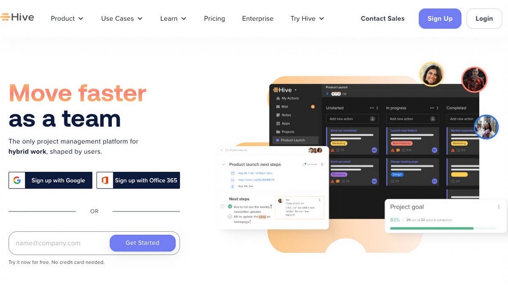 Hive-Homepage erstellt mit Elementor