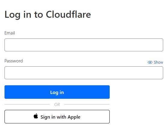 إنشاء مجال في cloudflare