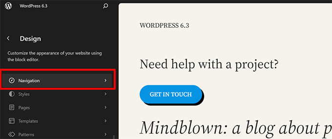 Bearbeiten von WordPress-Navigationsmenüs im Site-Editor Editing WordPress navigation menus in Site Editor