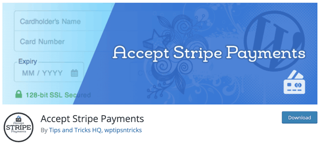 Stripe Payments バナーを受け入れる