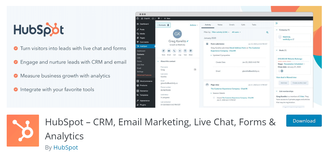 Integración WordPress CRM WordPress CRM Integration