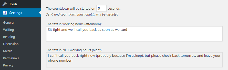 調整小部件將顯示的消息。