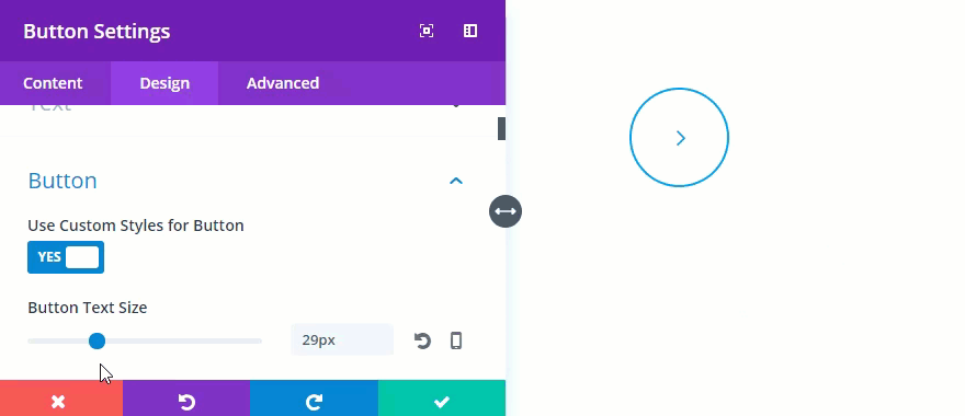 botones de fuente de icono