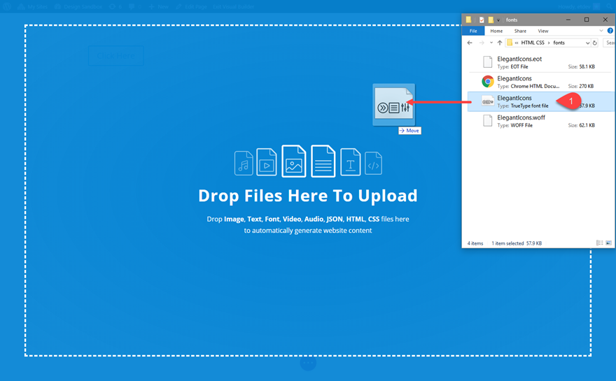 botones de fuente de icono
