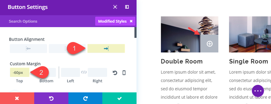 botones de fuente de icono