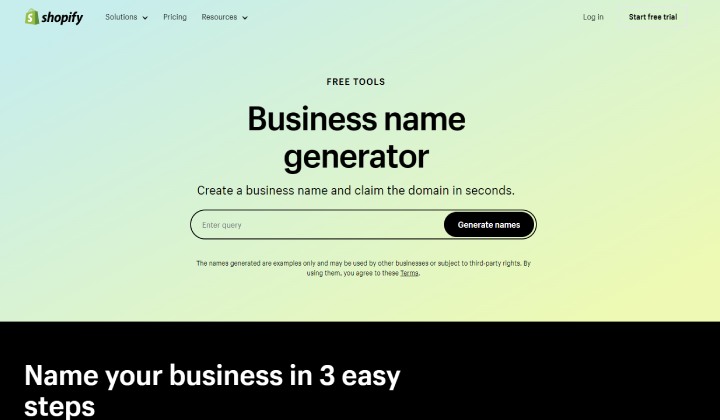 13 melhores ferramentas de IA para geradores de nomes de empresas em 2023 8 Shopify