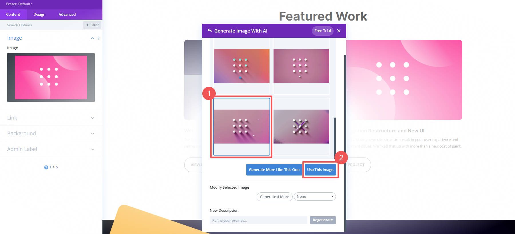 Divi AI Edit Gambar - Langkah 9-10