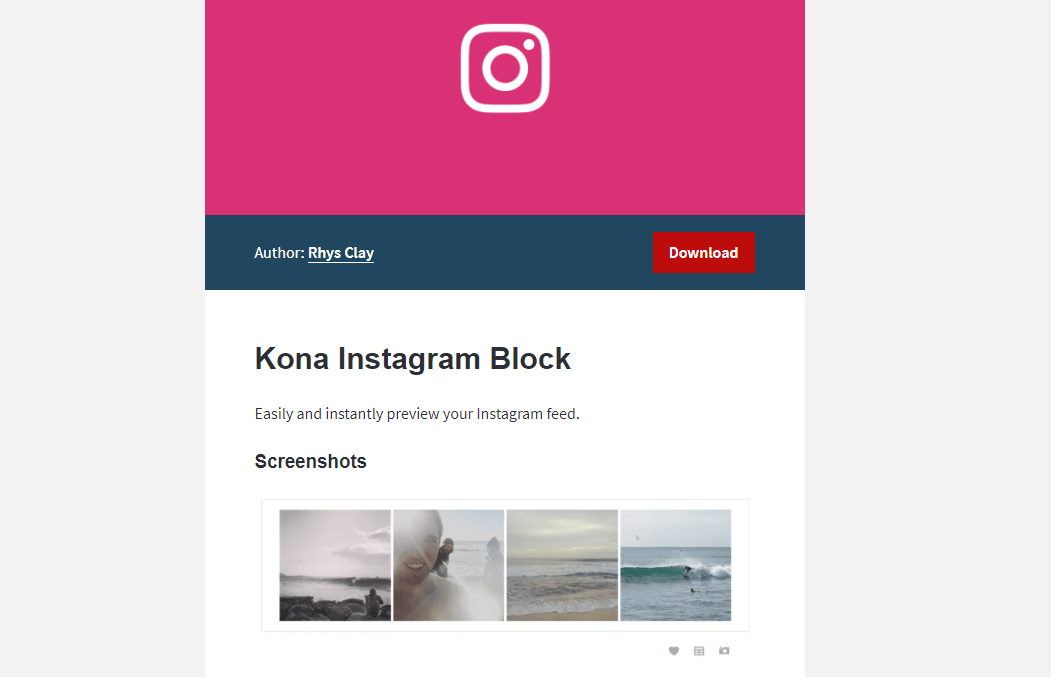 Um bloco individual da biblioteca.