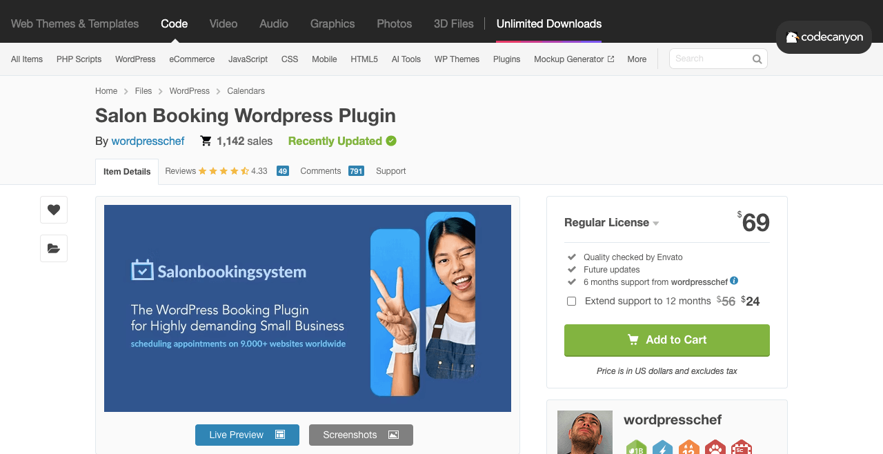 Elementor および WordPress 10 用の 10 個以上のベスト予約プラグイン Salon Booking WordPress Plugin