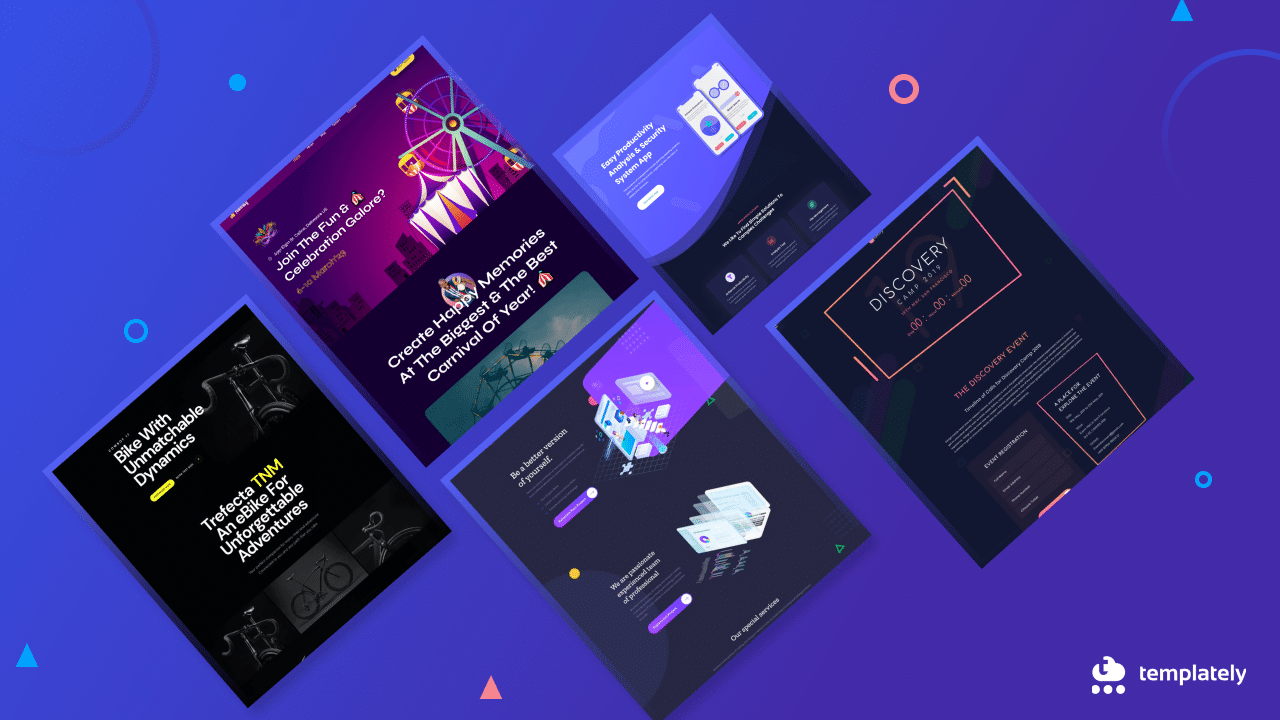 다크 웹사이트 템플릿 Dark Website Templates