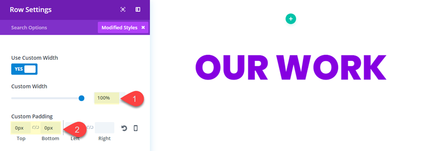 designs de texto divi