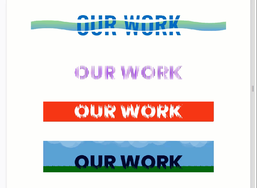 designs de texto divi