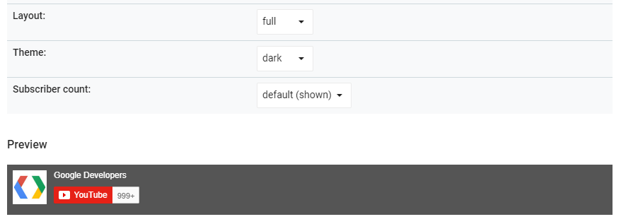 帶有深色佈局的訂閱按鈕。