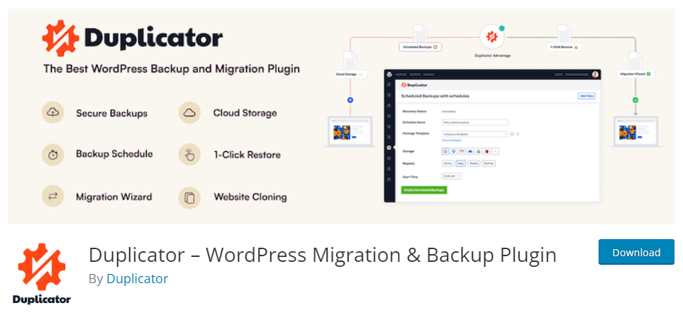 duplicador - copia de seguridad de wordpress en google drive