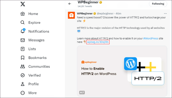Pratinjau URL singkat Short URL preview