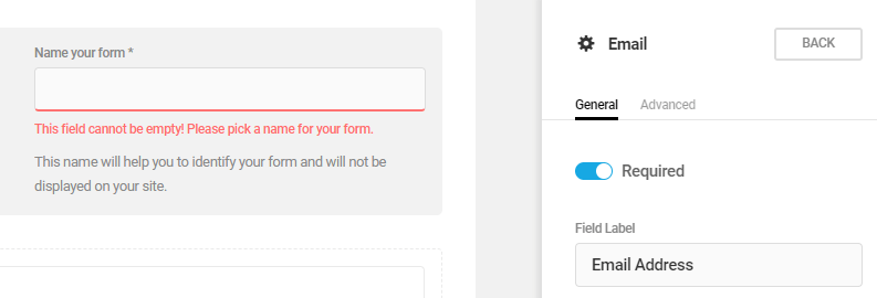 配置一個字段,以便用戶必須填寫它。