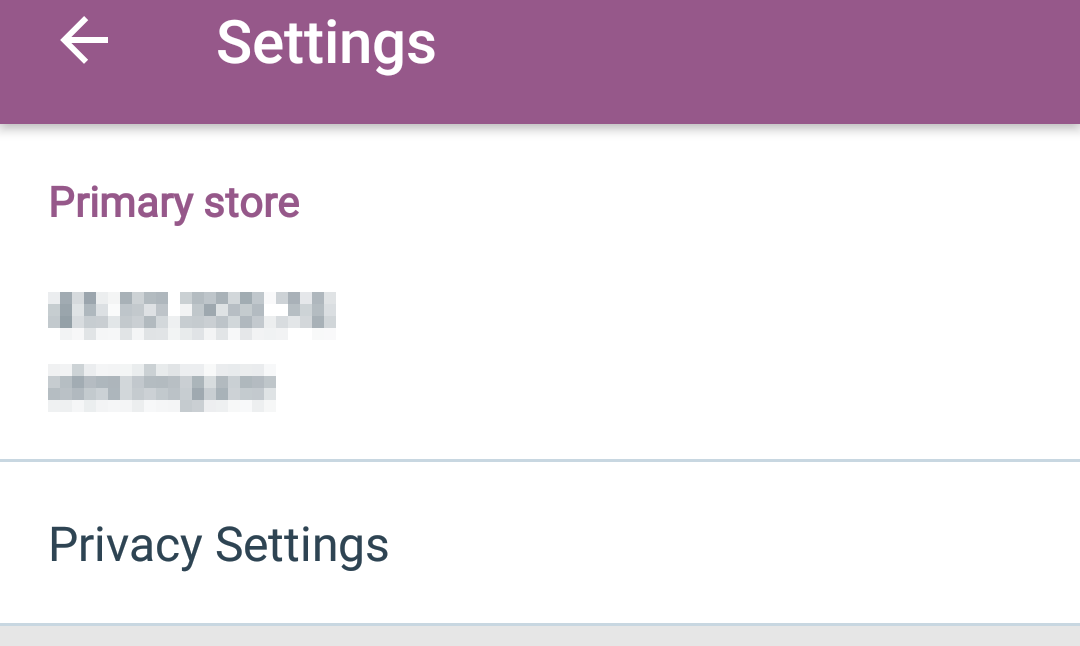Definir as configurações da sua loja.