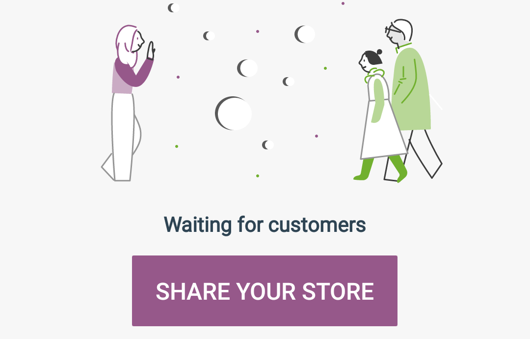 O painel da sua loja.