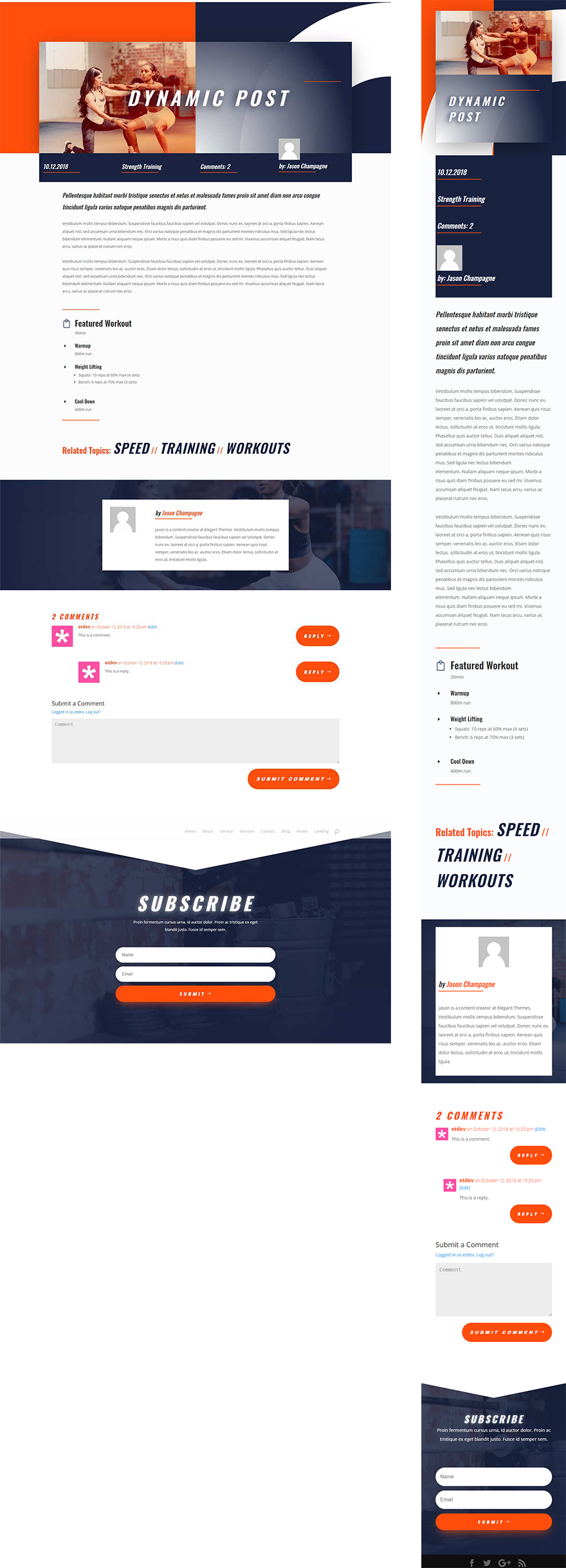 diseño de publicación dinámica